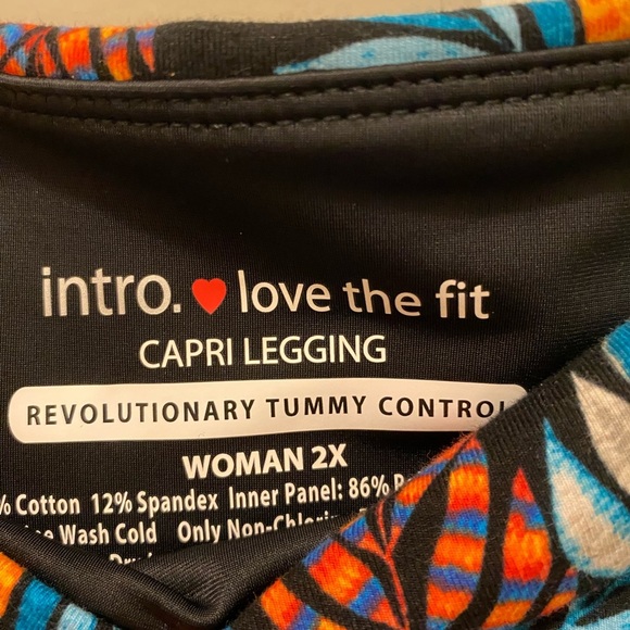 Colorful Leaf Print capri legging - Picture 5 of 5